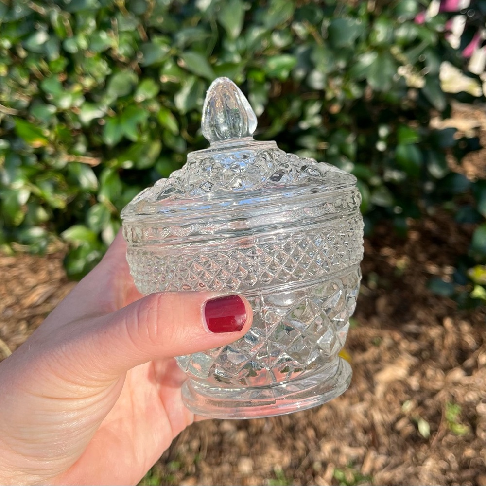 Vintage Cut Glass Sugar Dish - Picture 4 of 5